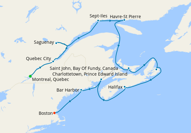 Cruise Itinerary Map