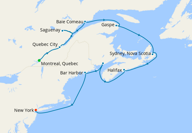Cruise Itinerary Map