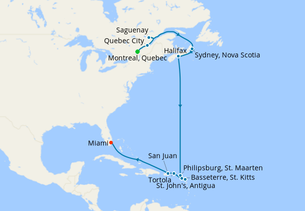 Cruise Itinerary Map