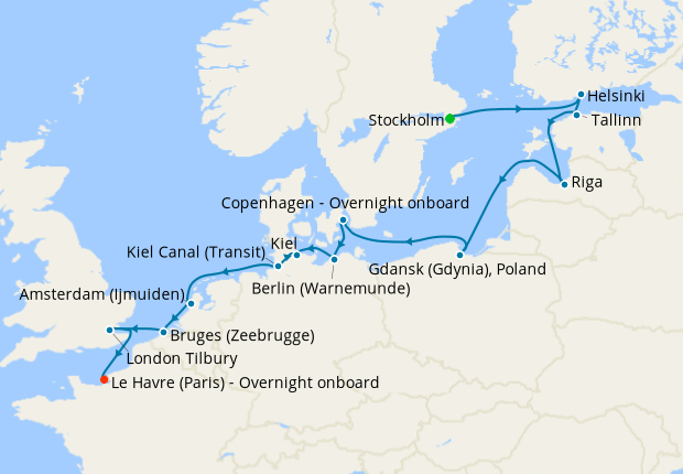 Cruise Itinerary Map