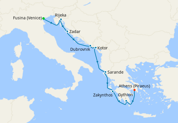 Cruise Itinerary Map