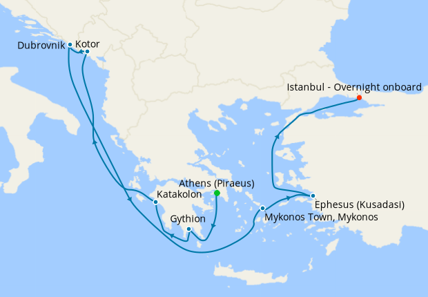 Cruise Itinerary Map