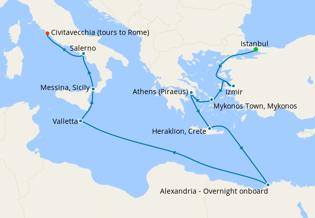 Cruise Itinerary Map
