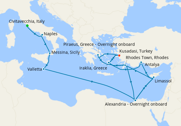 Cruise Itinerary Map