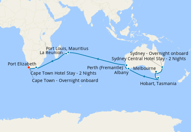 Cruise Itinerary Map