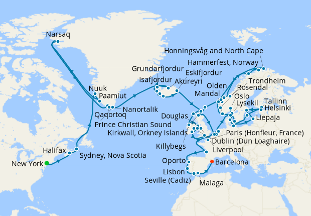 Cruise Itinerary Map