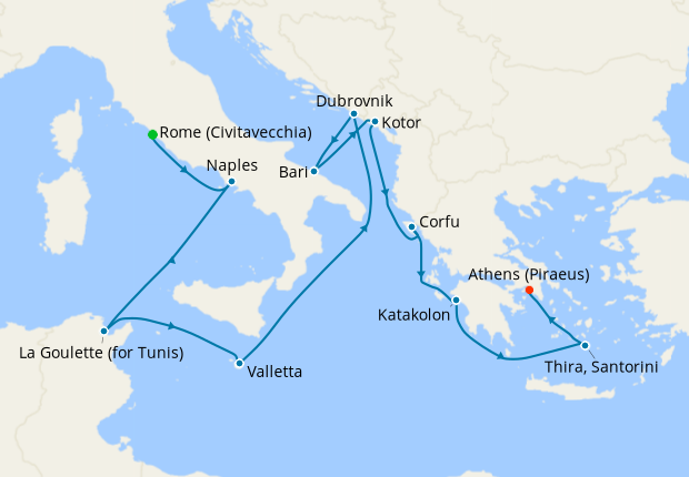 Cruise Itinerary Map