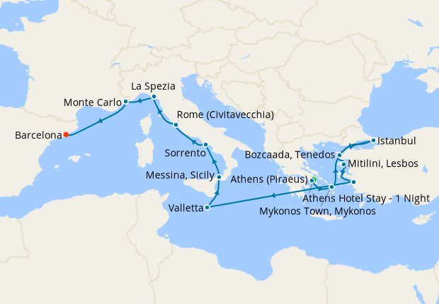 Cruise Itinerary Map