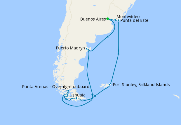 Cruise Itinerary Map