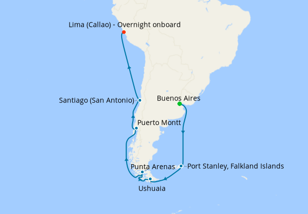 Cruise Itinerary Map