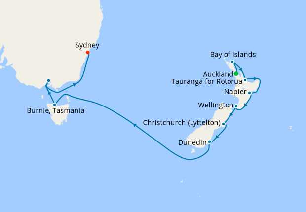 Cruise Itinerary Map