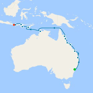 Roos, Reefs & Romance from Sydney to Bali (Benoa)