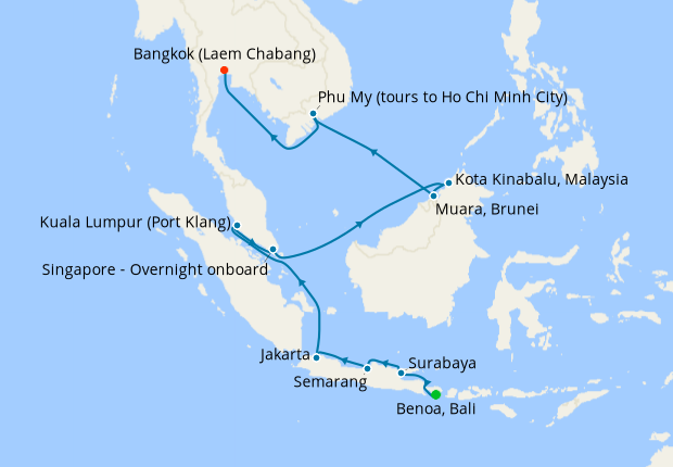 Cruise Itinerary Map