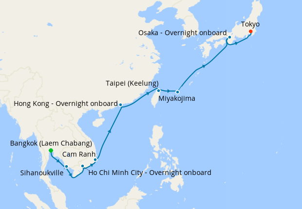 Cruise Itinerary Map