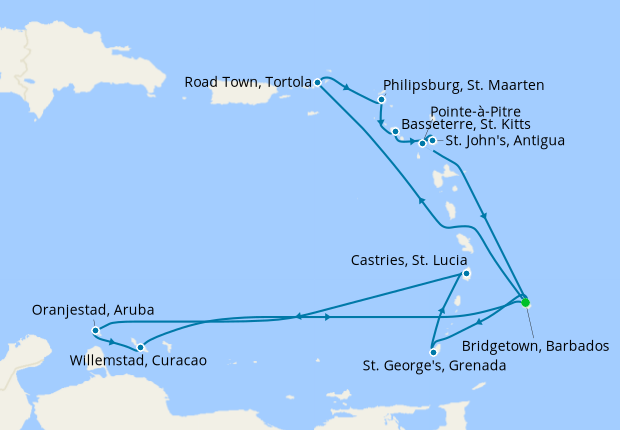 Cruise Itinerary Map