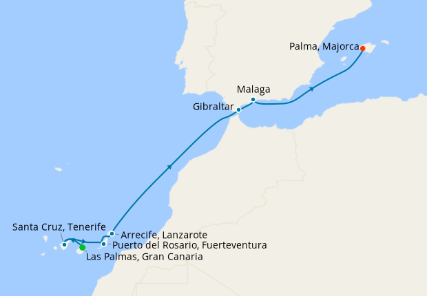Cruise Itinerary Map
