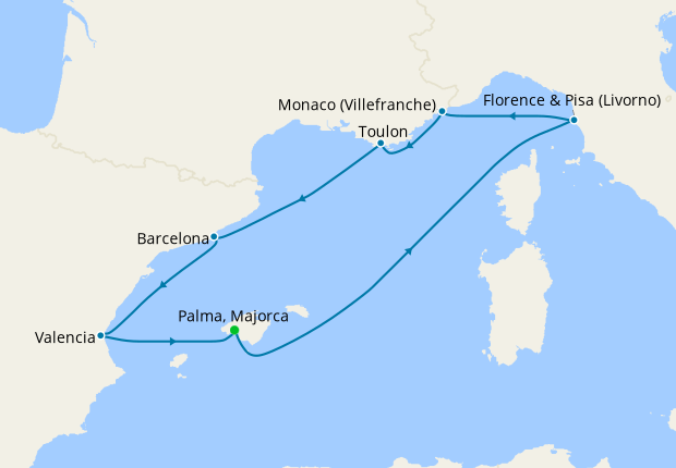 Cruise Itinerary Map