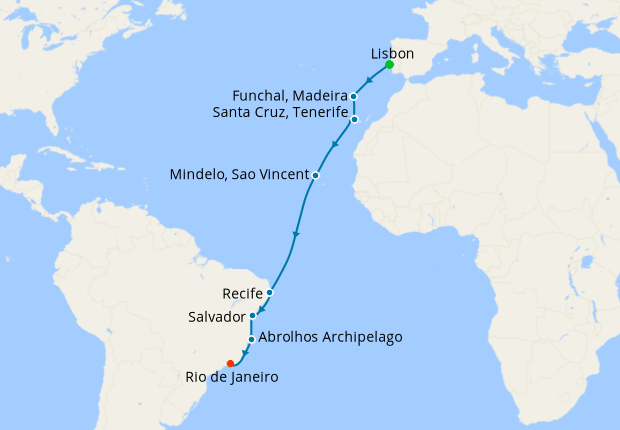 Map of the cruise map