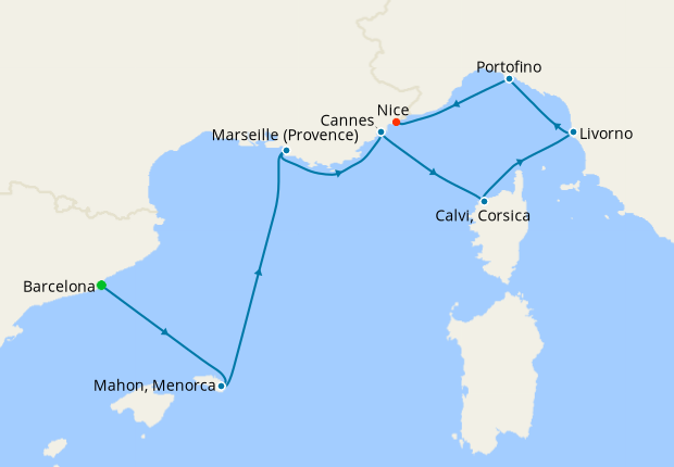 Cruise Itinerary Map