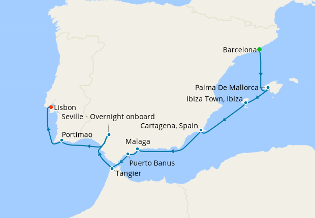 Cruise Itinerary Map