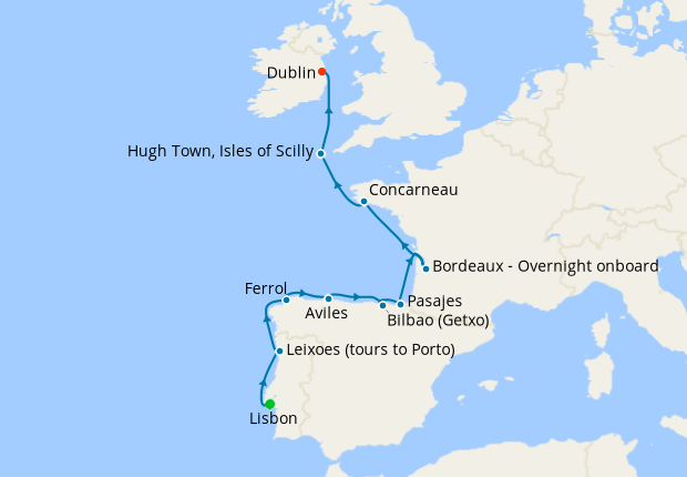 Cruise Itinerary Map