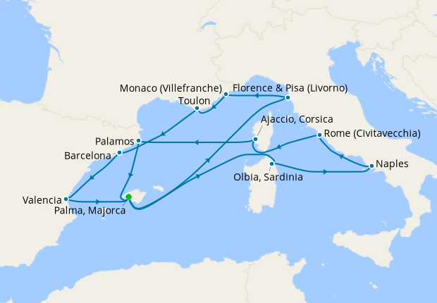 Cruise Itinerary Map