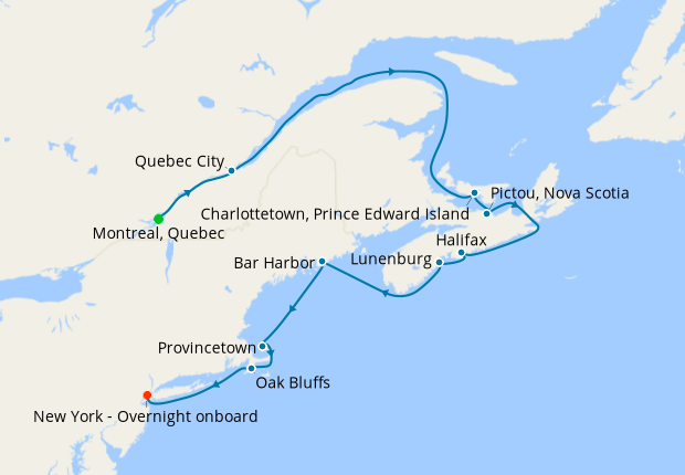 Cruise Itinerary Map