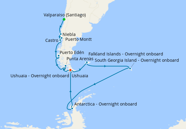 Cruise Itinerary Map