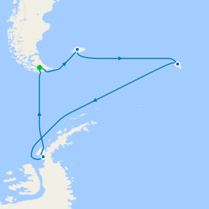 Antarctica, South Georgia & Falkland Islands from Buenos Aires