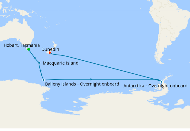 Map of the cruise map