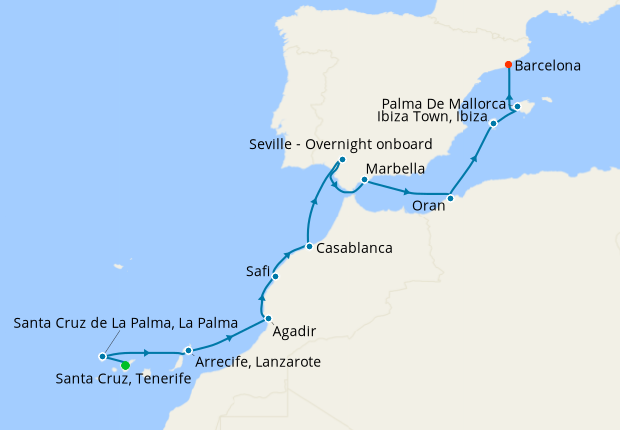Cruise Itinerary Map