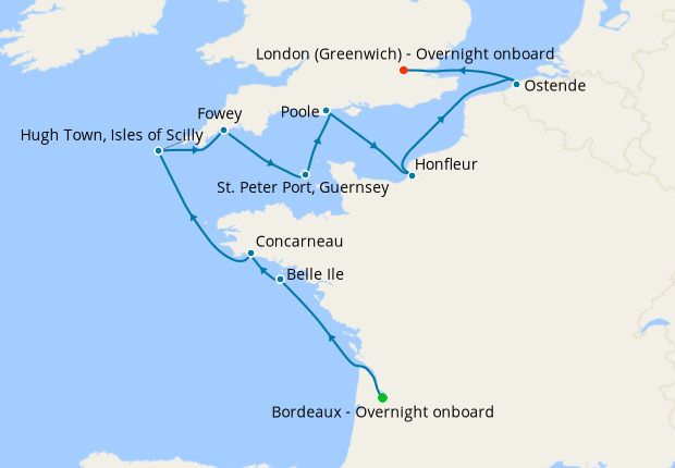 Cruise Itinerary Map