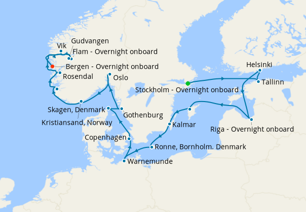 Cruise Itinerary Map
