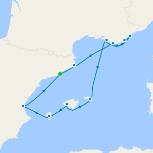 Spain, French Riviera & the Balearic Islands from Barcelona