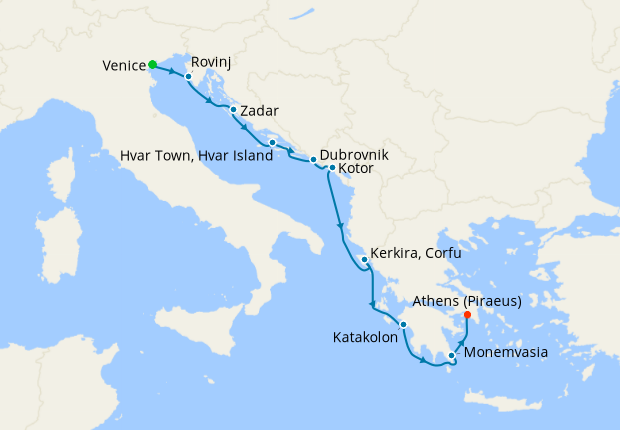 Cruise Itinerary Map