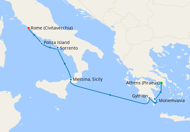 Cruise Itinerary Map