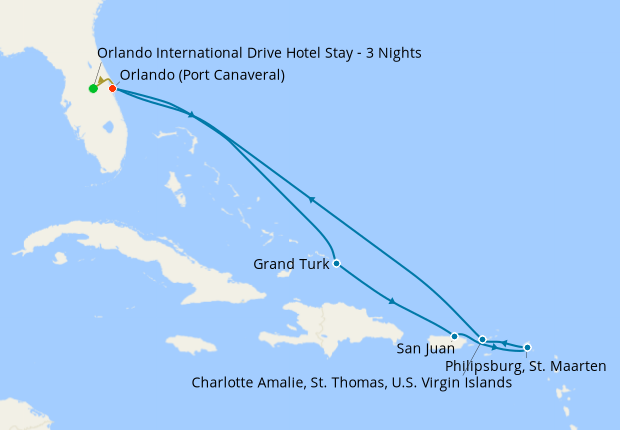 Cruise Itinerary Map