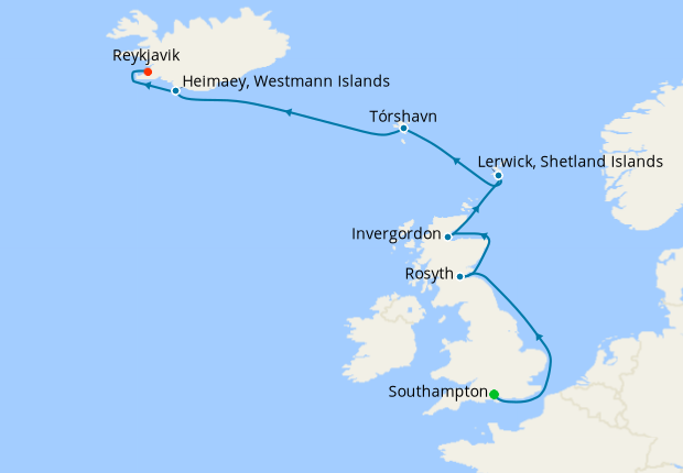 Cruise Itinerary Map