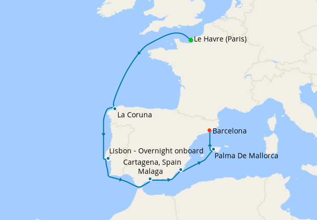 Cruise Itinerary Map