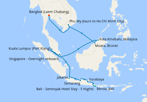 Cruise Itinerary Map