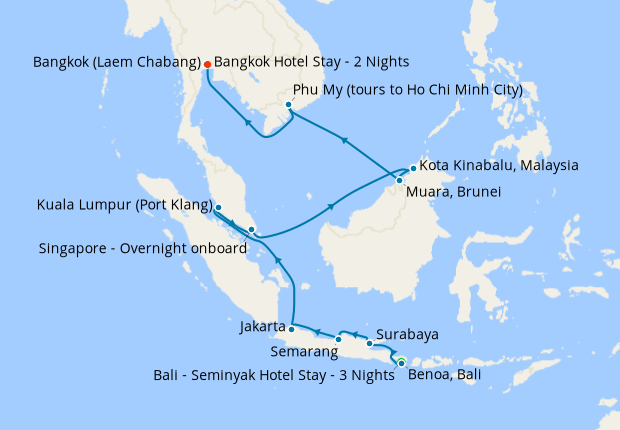 Cruise Itinerary Map