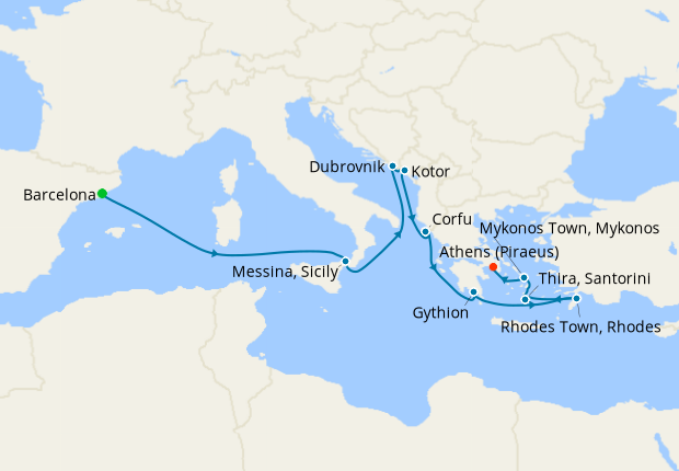 Cruise Itinerary Map