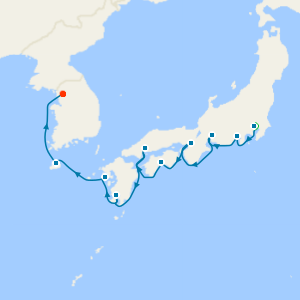 Osaka, Hiroshima & Nagasaki from Tokyo to Seoul with Stay