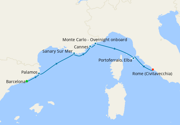 Cruise Itinerary Map