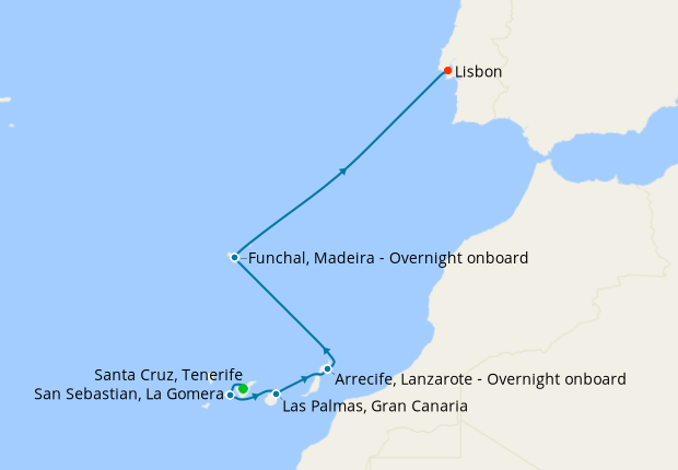 Cruise Itinerary Map