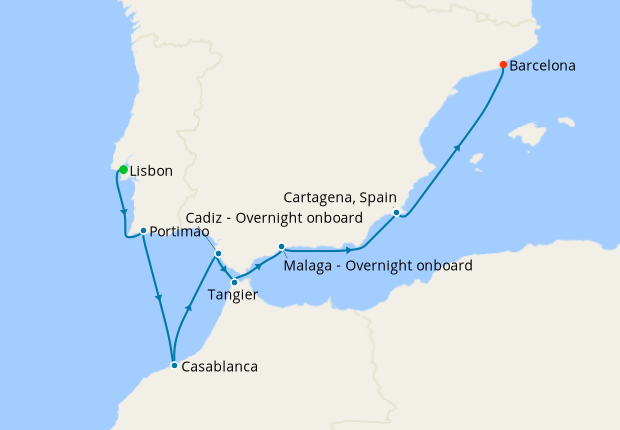 Cruise Itinerary Map