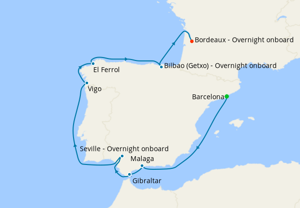 Cruise Itinerary Map