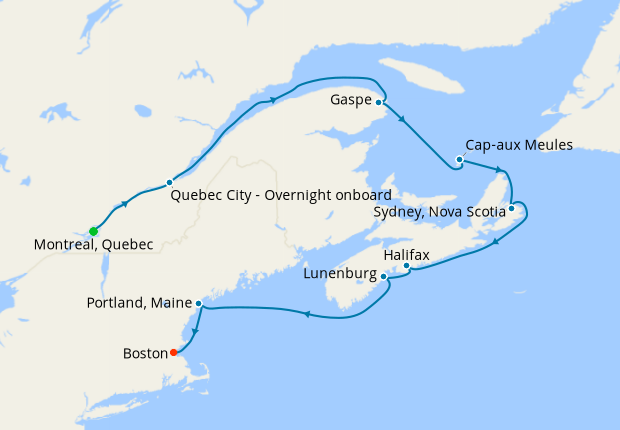 Cruise Itinerary Map