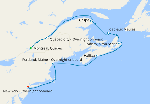 Cruise Itinerary Map