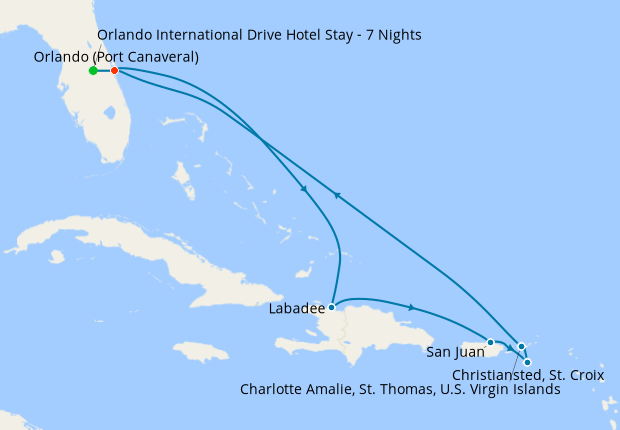 Cruise Itinerary Map